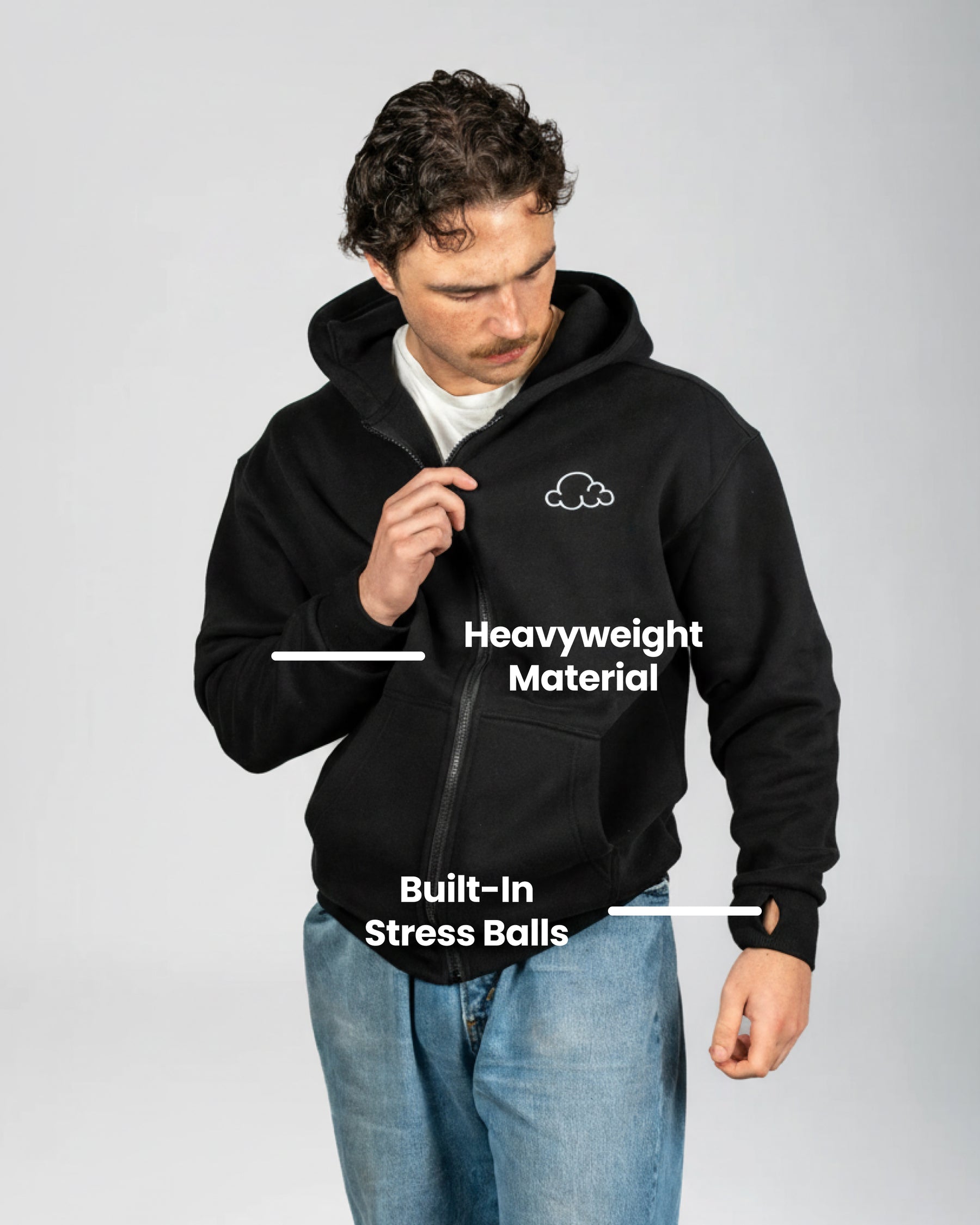ADHD & Anxiety Relief Zip-Up Hoodie