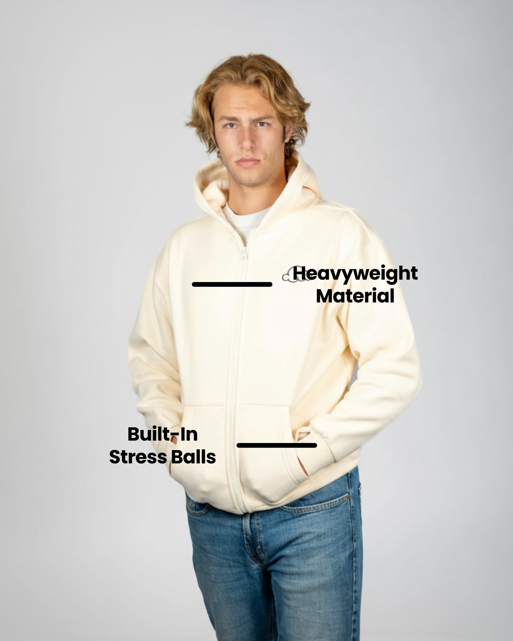 ADHD & Anxiety Relief Zip-Up Hoodie