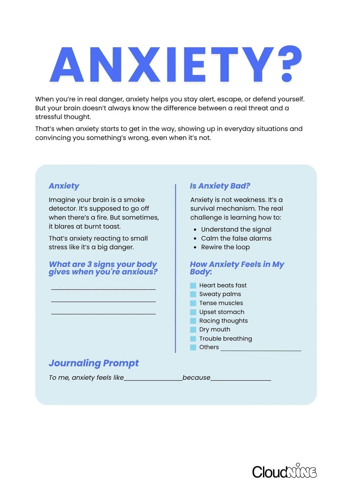 The Anxiety Workbook